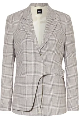 HUGO BOSS Femme, Vestes, Gris, Taille: 40 FR Blazer en laine coupe ajustée