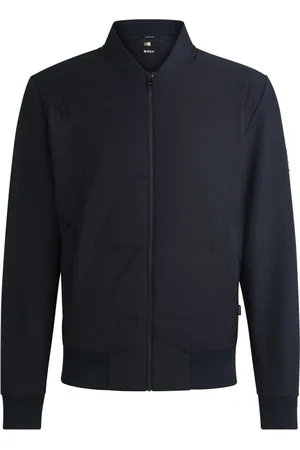 HUGO BOSS Homme, Vestes, Bleu, Taille: S Blouson Bomber En Jersey Bleu Foncé
