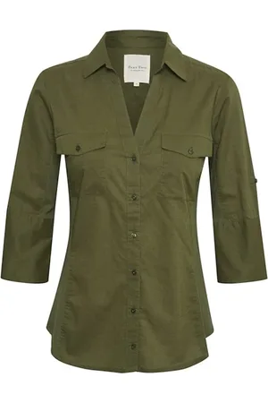 Part Two Femme, Blouses et Chemises, Vert, Taille: 36 FR CortniaPW SH Fashion Shirt