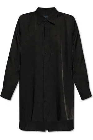 Y-3 Femme, Blouses et Chemises, Noir, Taille: 40 FR Chemise Effet Froissé