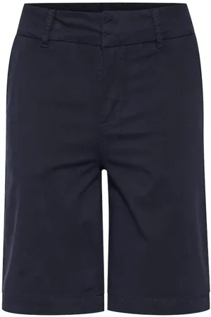 Part Two Femme, Shorts, Bleu, Taille: 38 FR Short décontracté en mélange de coton