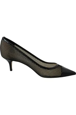 Jimmy Choo Femme, Chaussures, Noir, Taille: 37 EU Escarpins Noirs en Maille à Bout Pointu