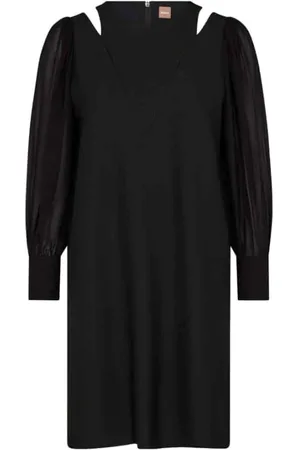 HUGO BOSS Femme, Robes, Noir, Taille: 38 FR Robe Élégante Darala