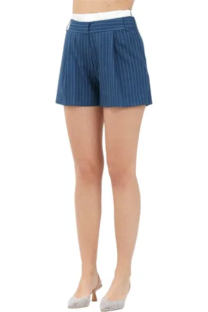GAËLLE Femme, Shorts, Bleu, Taille: 36 FR Shorts Élégants à Rayures Bleues