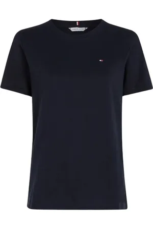 Tommy Hilfiger Femme, Tops, Bleu, Taille: 38 FR T-Shirt C-Nk Regular Moderne