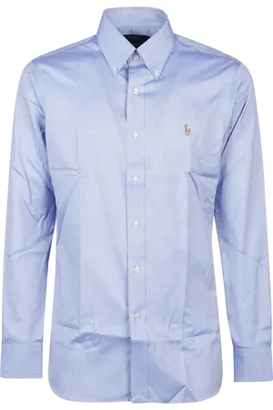 Ralph Lauren Homme, Chemises, Bleu, Taille: 2XL Chemise habillée sophistiquée Bleu Véritable/Blanc
