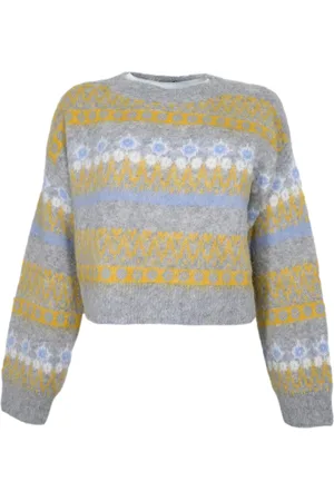 HUGO BOSS Femme, Pulls, Multicolore, Taille: 38 FR Pull en maille mélangée à col rond