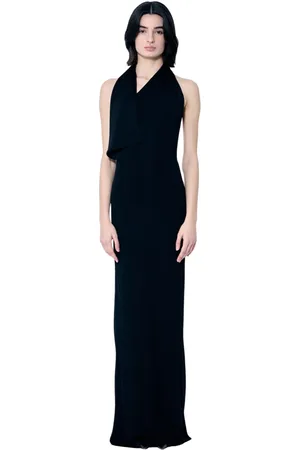 Khaite Femme, Robes, Noir, Taille: 38 FR Robe de Soirée en Jersey Fluide à Encolure Asymétrique