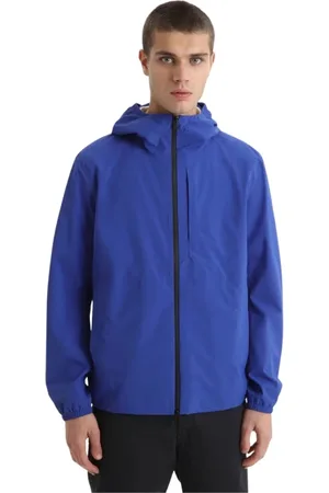 Woolrich Homme, Vestes, Bleu, Taille: M Veste Imperméable Pacific