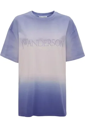 J.W.Anderson Femme, Tops, Violet, Taille: 36 FR T-shirt Logo Effet Ombré