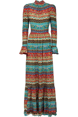 La DoubleJ Femme, Robes, Multicolore, Taille: 42 FR Robe de Soirée en Soie