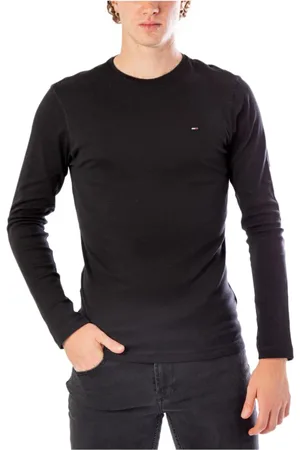 Tommy Hilfiger Homme, Tops, Noir, Taille: 2XL T-shirt Classique à Manches Longues