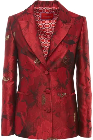 La DoubleJ Femme, Vestes, Rouge, Taille: 38 FR Blazer Brocart Ruby