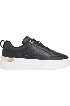 Tommy Hilfiger Femme, Chaussures, Noir, Taille: 40 EU Lux Court Baskets Monogram
