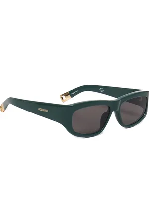 Jacquemus Unisex, Accessoires, Vert, Taille: ONE Size Lunettes de soleil à monture arrondie