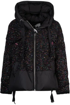 Khrisjoy Femme, Vestes, Noir, Taille: 38 FR Veste Bouffante en Tweed Noir