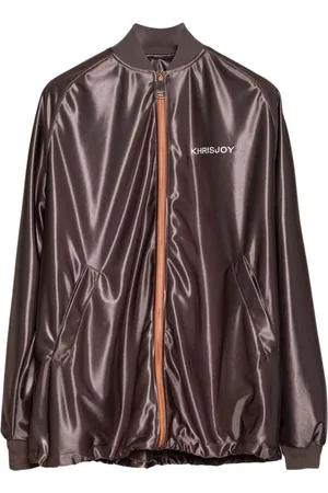 Khrisjoy Femme, Vestes, Brun, Taille: 38 FR Veste de jogging longue marron élégante Long-Frozen