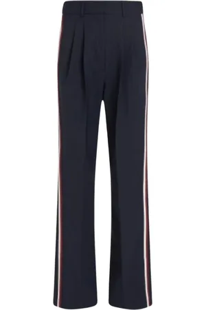 Tommy Hilfiger Femme, Pantalons, Bleu, Taille: 36 FR Pantalon Plissé à Jambes Larges