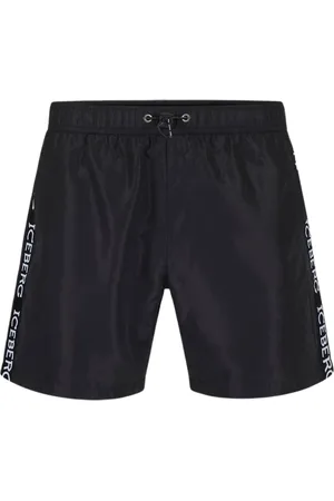 Iceberg Homme, Maillots de bain, Noir, Taille: M Short de bain noir avec bandes