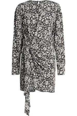 Isabel Marant Femme, Robes, Multicolore, Taille: 42 FR Robe Florale Noire et Blanche Dulce