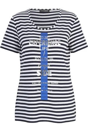 DORIS S Femme, Tops, Noir, Taille: 44 FR Chemise Motif Bleu-Argent