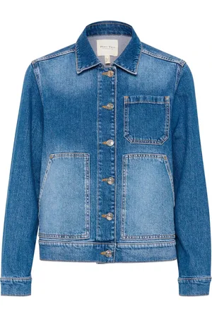 Part Two Femme, Vestes, Bleu, Taille: 42 FR Veste en jean à grandes poches