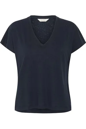 Part Two Femme, Tops, Noir, Taille: 38 FR T-shirt col en V After Midnight