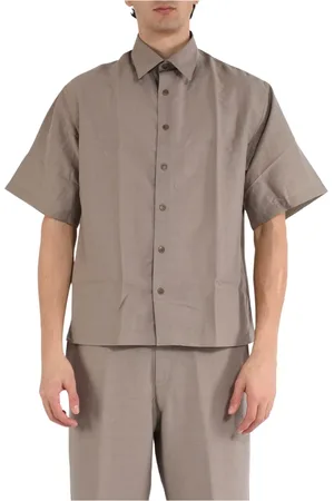 COSTUMEIN Homme, Chemises, Gris, Taille: M Chemise en lyocell coupe décontractée