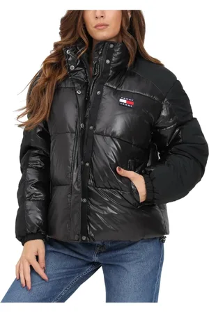 Tommy Hilfiger Homme, Vestes, Noir, Taille: L Doudoune Noire avec Écusson Tonal