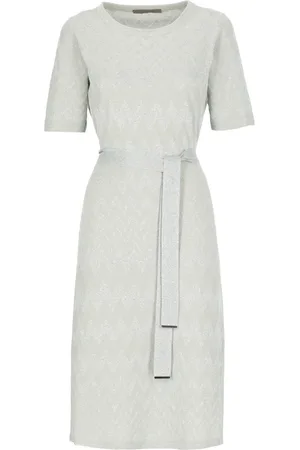 D.EXTERIOR Femme, Robes, Vert, Taille: 40 FR Robe Verte en Mélange de Coton avec Lurex