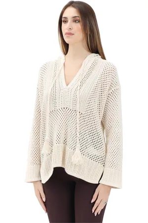 AKEP Femme, Pulls, , Taille: 38 FR Pull à capuche en crochet pour femme