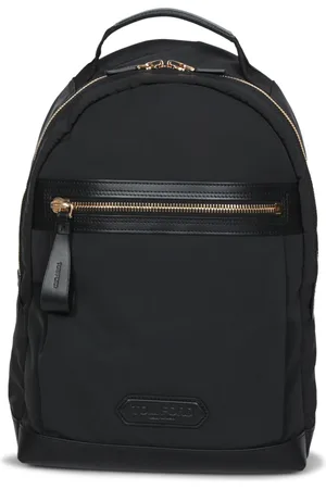 Tom Ford Homme, Sacs, Noir, Taille: ONE Size Sac à Dos Logo en Nylon