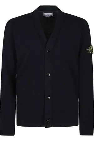 Stone Island Homme, Pulls, Bleu, Taille: XL Cardigan Tricot Élégant