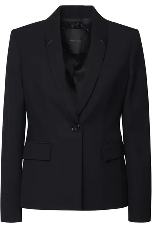 Pinko Femme, Vestes, Noir, Taille: 42 FR Veste Croisée à Revers