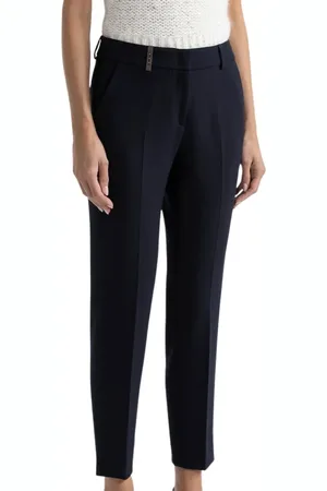 PESERICO SIGN Femme, Pantalons, Bleu, Taille: 34 FR Pantalon de ville technique