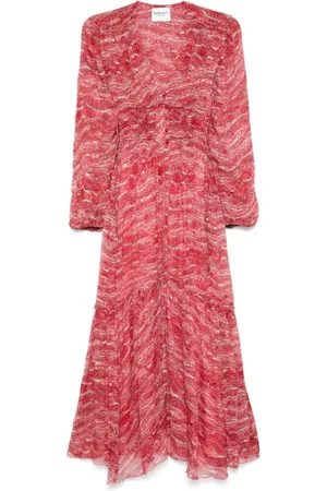 Isabel Marant Femme, Robes, Rouge, Taille: 40 FR Amara Maxi Dress
