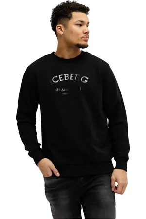 Iceberg Homme, Sweatshirts et sweats à capuche, Noir, Taille: XL 5C Felpa E010 Sweater
