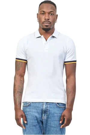 K-Way Homme, Tops, Blanc, Taille: M Polo Stretch en Coton Blanc