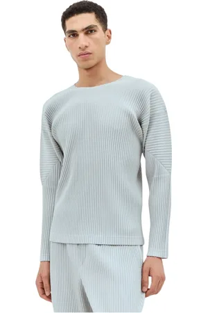 Issey Miyake Homme, Tops, Gris, Taille: L Haut plissé à manches longues