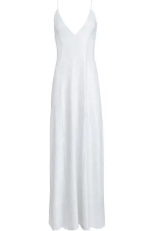 Khaite Femme, Robes, Blanc, Taille: 40 FR Carina Sequin Plunge Neck Maxi Dress