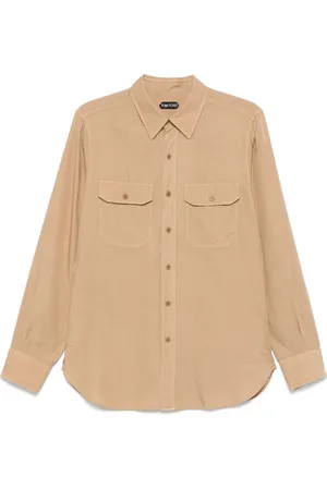 Tom Ford Homme, Chemises, , Taille: 4XL Chemise militaire en twill coupe slim