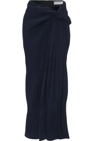 J.W.Anderson Femme, Jupes, Bleu, Taille: 36 FR Jupe Maxi Marine avec Drapé