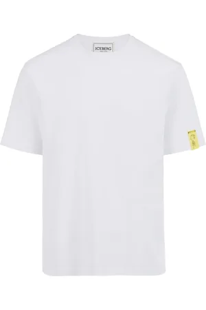 Iceberg Homme, Tops, Blanc, Taille: XL T-shirt Coupe Régulière en Tissu Interlock