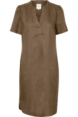 Part Two Femme, Robes, Brun, Taille: 36 FR Simple Robe en Lin