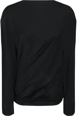 Jacquemus Femme, Tops, Noir, Taille: 40 FR Haut Noir Drapé pour Femmes