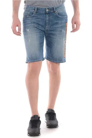 D.A. Daniele Alessandrini Homme, Shorts, Bleu, Taille: W32 Shorts en Denim Décontracté