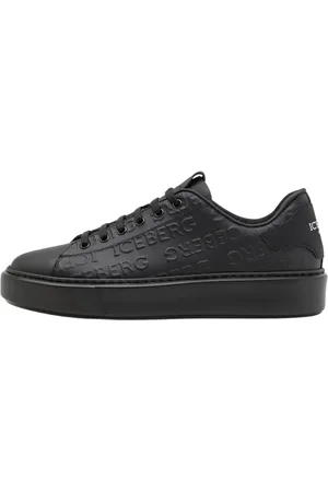 Iceberg Homme, Chaussures, Noir, Taille: 42 EU Baskets en cuir