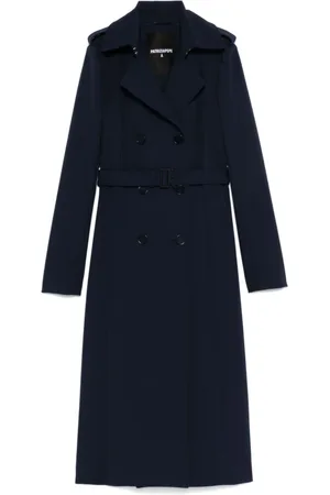 Patrizia Pepe Femme, Manteaux, Bleu, Taille: 40 FR Trench-coat bleu marine