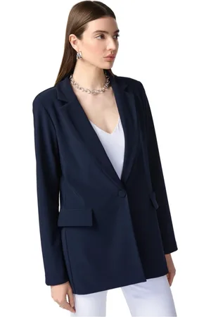 Joseph Ribkoff Femme, Vestes, Bleu, Taille: 36 FR Blazer d`affaires à col cranté