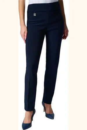 Joseph Ribkoff Femme, Pantalons, Bleu, Taille: 46 FR Pantalon Droit